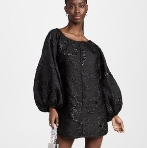 Arianne Elmy All Black Slim Fit Good Luck Dress in Black size XS NWT